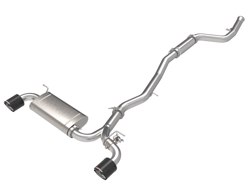 aFe POWER Takeda 2021 Toyota Supra 2.0L (t) 2.5in-3in 304 SS CB Exhaust w/ Carbon Tips 49-36050-C