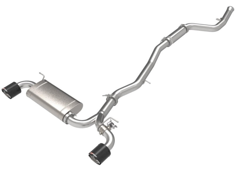 aFe POWER Takeda 2021 Toyota Supra 2.0L (t) 2.5in-3in 304 SS CB Exhaust w/ Carbon Tips 49-36050-C