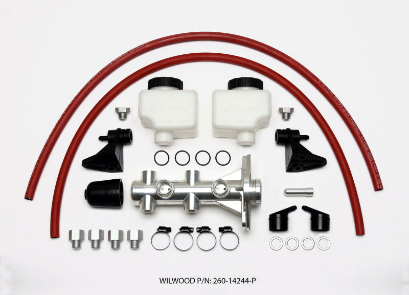 Wilwood Tandem Remote Master Cylinder 1 1/8in Bore Ball Burnished 260-14244-P