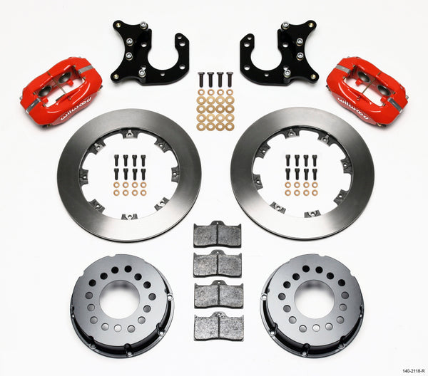 Wilwood Forged Dynalite P/S Rear Kit Red Big Ford 2.36in Offset 140-2115-R