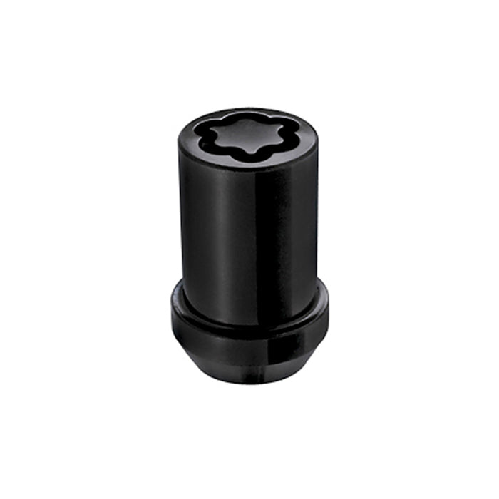 McGard Wheel Lock Nut Set 4pk. (Tuner / Cone Seat) M12X1.5 / 13/16 Hex / 1.24in. Length Black 25357