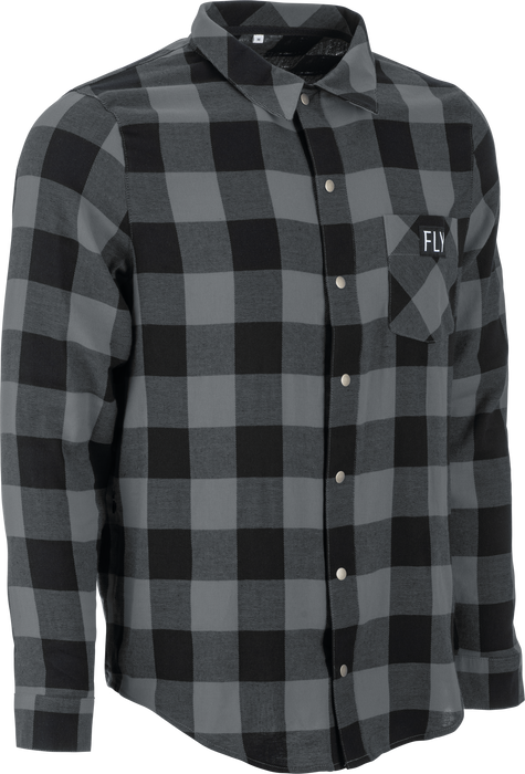 Fly Racing 354-6390M Fly Tek Flannel Black/Grey Md