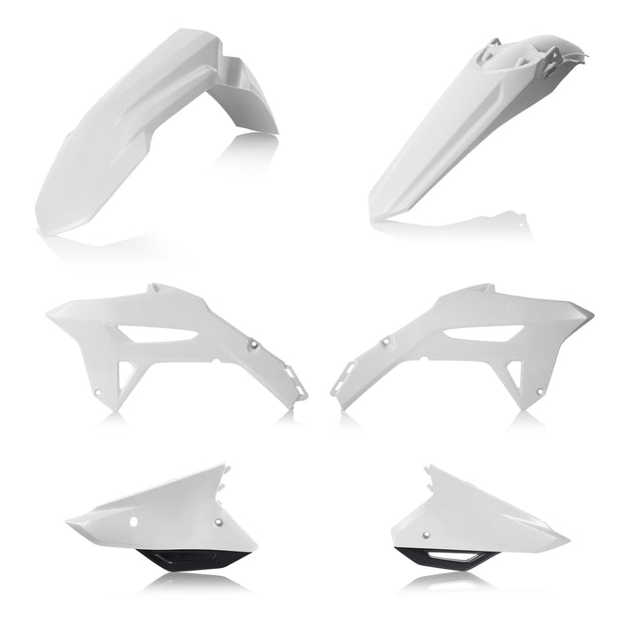 Acerbis Plastic Kit (WHITE/BLACK LOWER SIDES) For 21-24 HONDA CRF450R