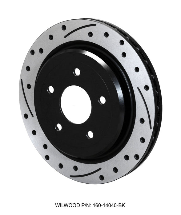 Wilwood Rotor-Rear-SRP-C5/C6 Vette-RH-BLK 12.00 x 1.03 5 x 4.75in 160-14040-BK