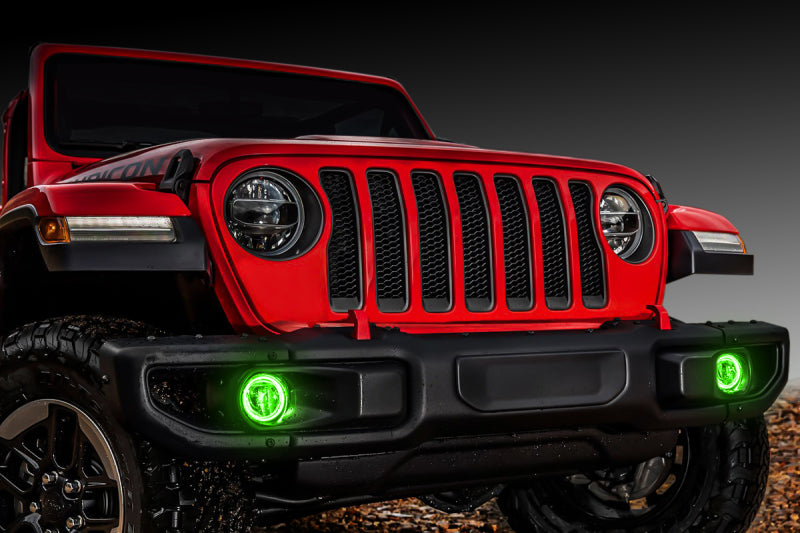 Oracle compatible with Jeep Wrangler JL/Gladiator JT LED Surface Mount Fog Light Halo Kit Green SEE WARRANTY 1215-004