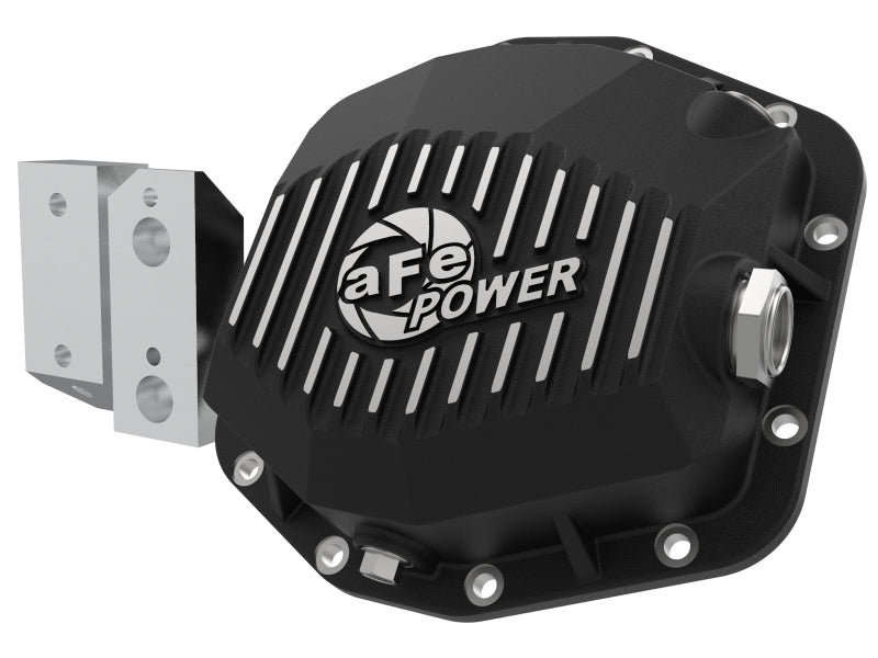 aFe Street Series Rear Differential Cover Black w/Machined Fins 20+ compatible with Jeep Gladiator JT (Dana M220) 46-71190B