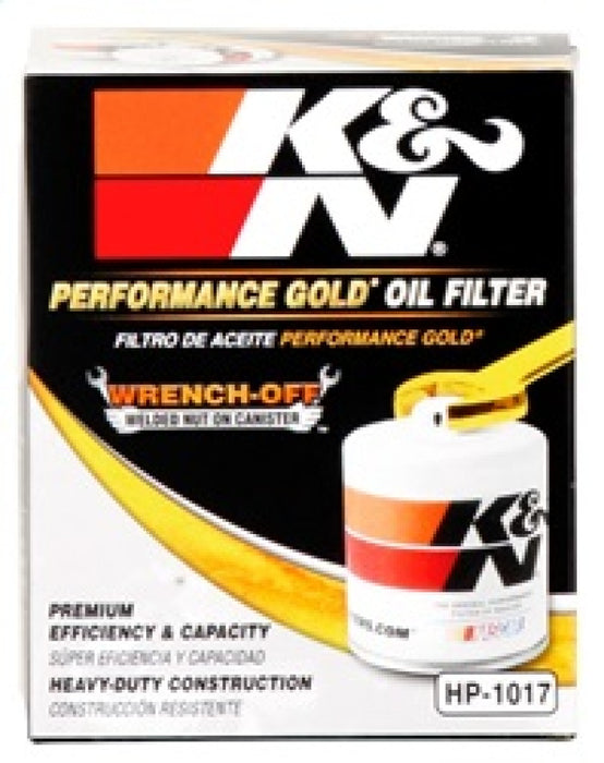 K&N 3.74inch / 2.98 OD Performance Gold Oil Filter HP-1017