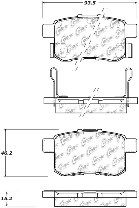 StopTech Sport Performance 11-17 Honda Accord Rear Brake Pads 309.1451