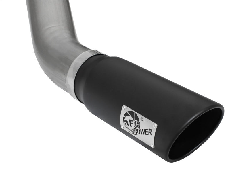 aFe MACHForce XP Exhaust Large Bore 5in DPF-Back SS 13-15 Compatible with Dodge Trucks L6-6.7L (td) *Black Tip 49-42051-1B