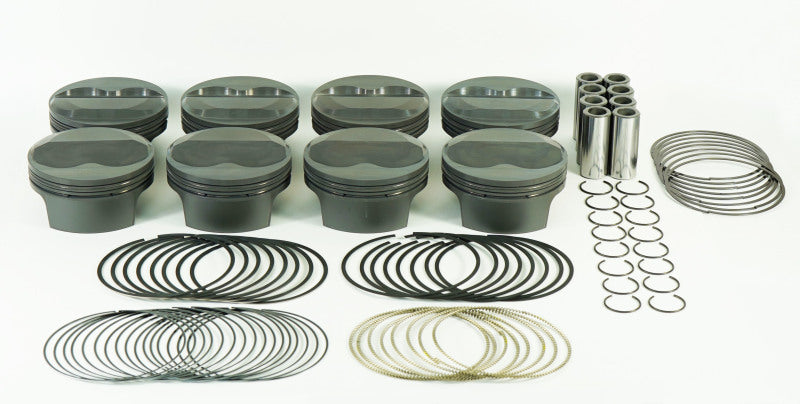 Mahle MS Piston Set SBC 433ci 4.155in Bore 4.000in Stroke 6.0in Rod 0.927 Pin 8cc 14.6 CR Set of 8 930208755