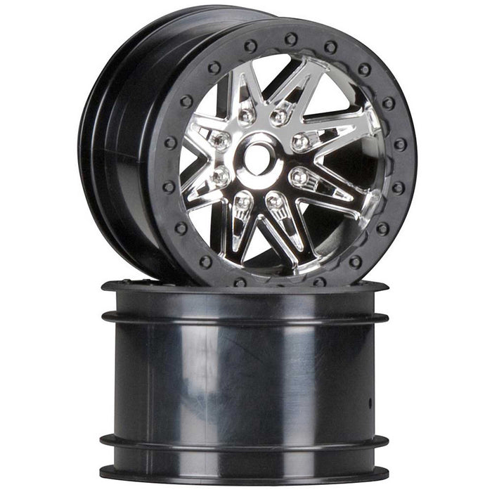 Axial AX08137 2.2 Rebel Wheels 41mm Wide Chrm/Blk 2 AXIC8137