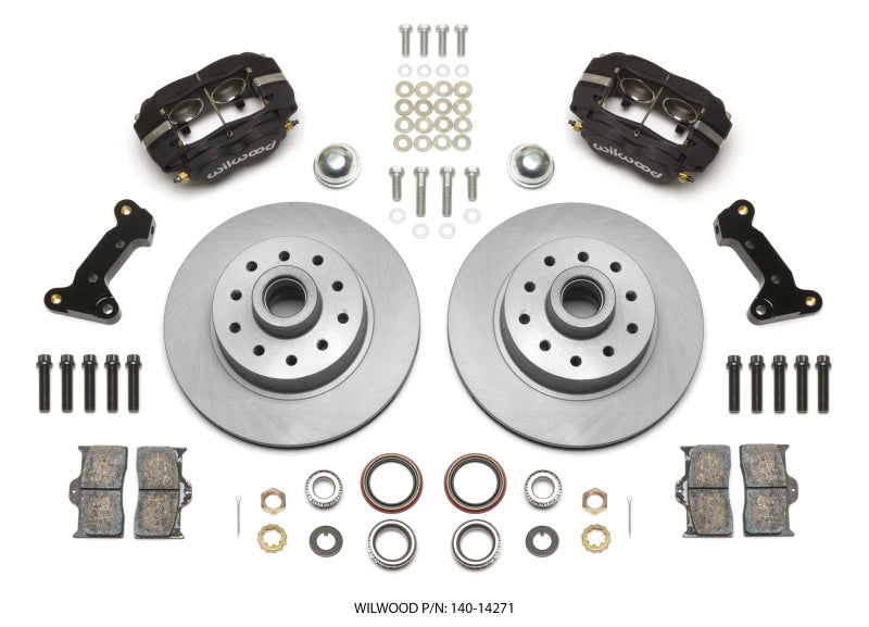 Wilwood Forged Dynalite Front Kit 11.03in 1 PC Rotor&Hub 74-80 Pinto/Mustang II Disc Spindle only 140-14271