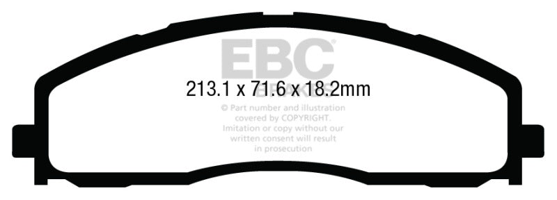 EBC 13+ Ford F250 (inc Super Duty) 6.2 (2WD) Extra Duty Front Brake Pads ED93015