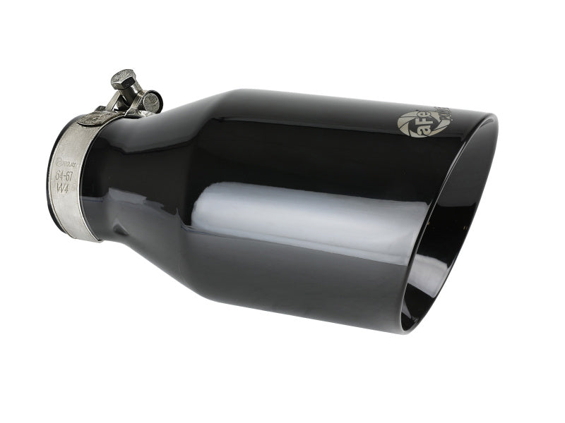 aFe MACH Force-Xp 409 SS Clamp-On Exhaust Tip 2.5in. Inlet / 4.5in. Outlet / 9in. L Black 49T25454-B091