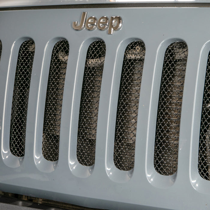 DV8 Offroad 2007-2018 compatible with Jeep JK Black Mesh Grille D-JP-190010-BK