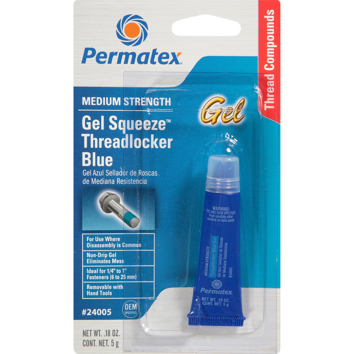 Permatex 24005 Medium Strength Threadlocker Blue Gel, 5 g