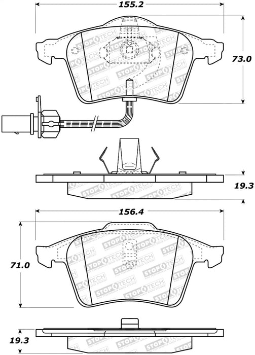 StopTech Street Brake Pads 308.09154