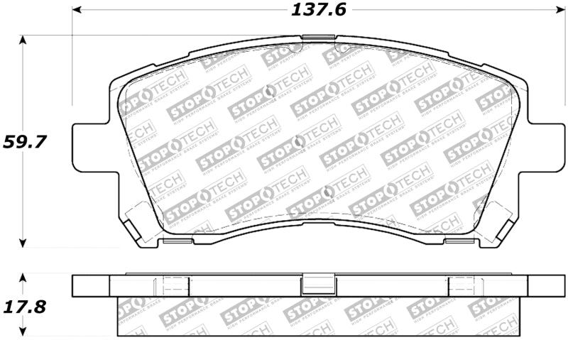 StopTech Street Touring 02-03 WRX Front Brake Pads 308.0721