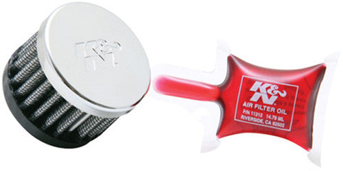 K&N Vent Air Filter/ Breather: High Performance, Premium, Washable, Replacement Engine Filter: Flange Diameter: 0.75 In, Filter Height: 1.5 In, Flange Length: 0.4375 In, Shape: Breather, 62-1360
