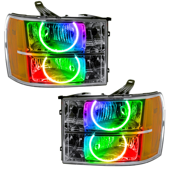 Oracle 07-13 GMC Sierra SMD HL Round Ring Design ColorSHIFT w/ Simple Controller SEE WARRANTY 8165-504