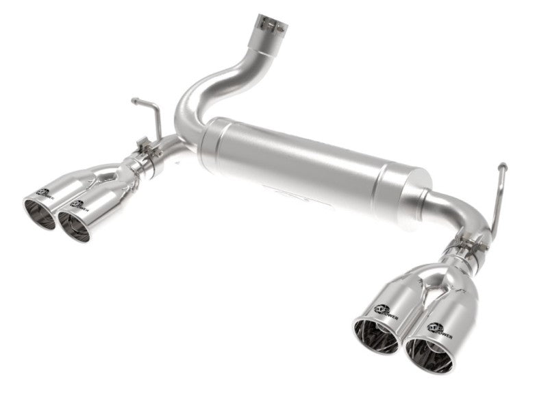 aFe Vulcan Series 2.5in 304 SS Axle-Back Exhaust Polished 07-18 compatible with Jeep Wrangler (JK) V6-3.6/3.8L 49-38086-P