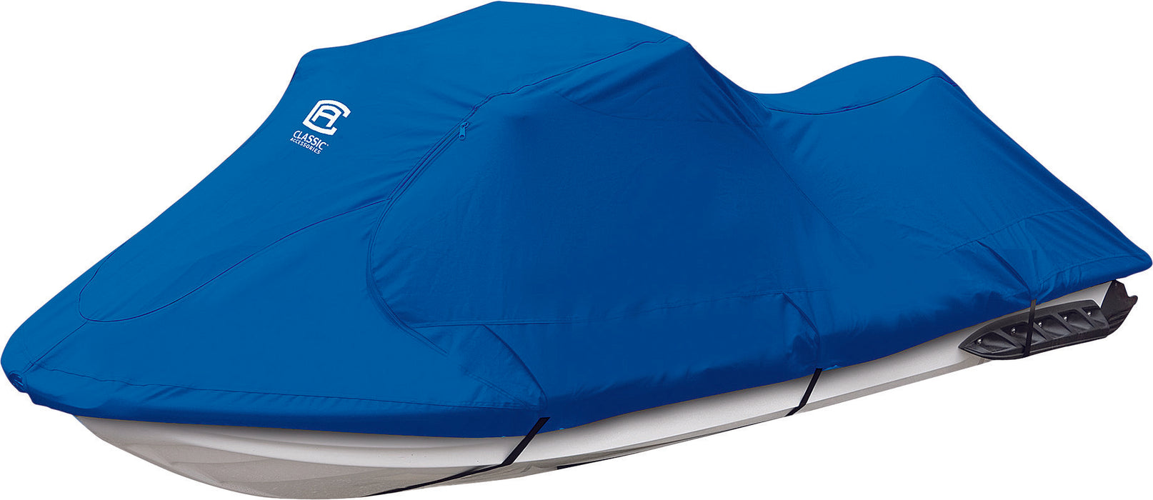 Classic Accessories Stellex™ Jet Ski Cover, Fits Personal Watercrafts 140" L Trailerable Jet Ski Cover with Polyester Fade-Resistant Fabric, Large, Blue