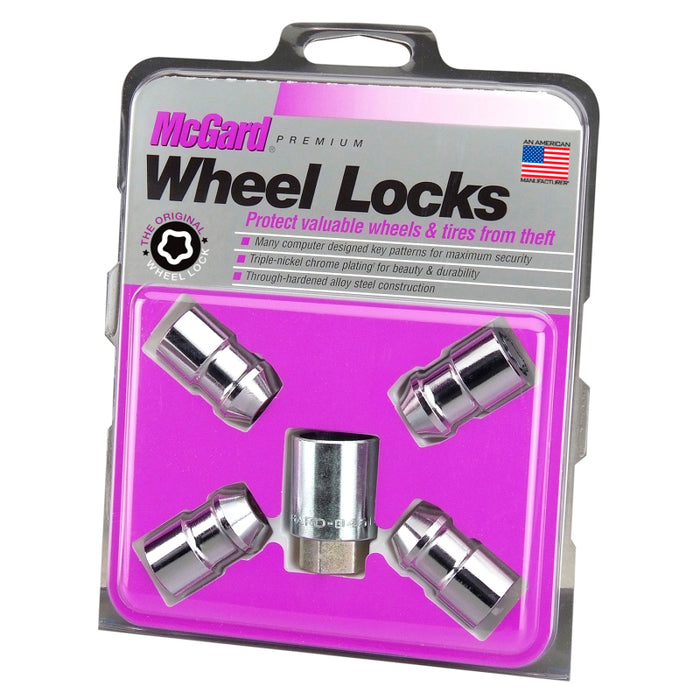 McGard Wheel Lock Nut Set 4pk. (Cone Seat) 7/16-20 / 3/4 Hex / 1.46in. Length Chrome 24132