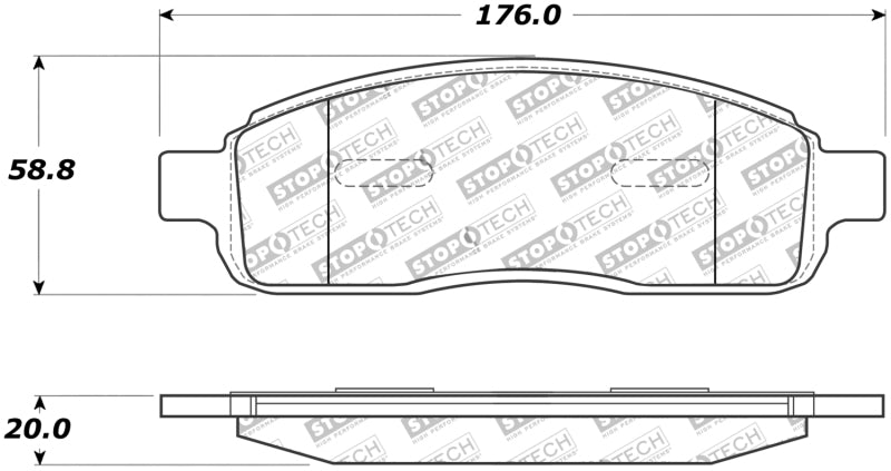 StopTech Street Touring 04-08 Ford F-150 / Lincoln Mark LT Front Brake Pads 308.1011