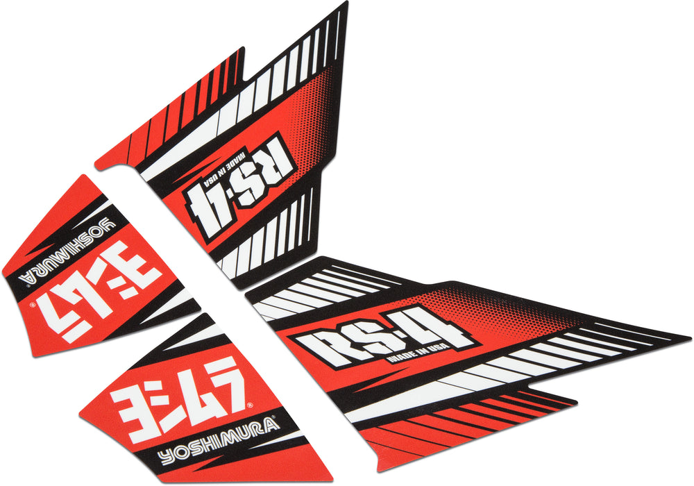 Yoshimura Rs-4 Muffler Decal Set 4/Pcs RS4-NB005