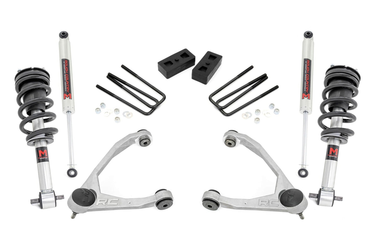 Rough Country 3.5 Inch Lift Kit Cast Steel M1 Strut Fits Chevy/GMC 1500 (14-16) 19840