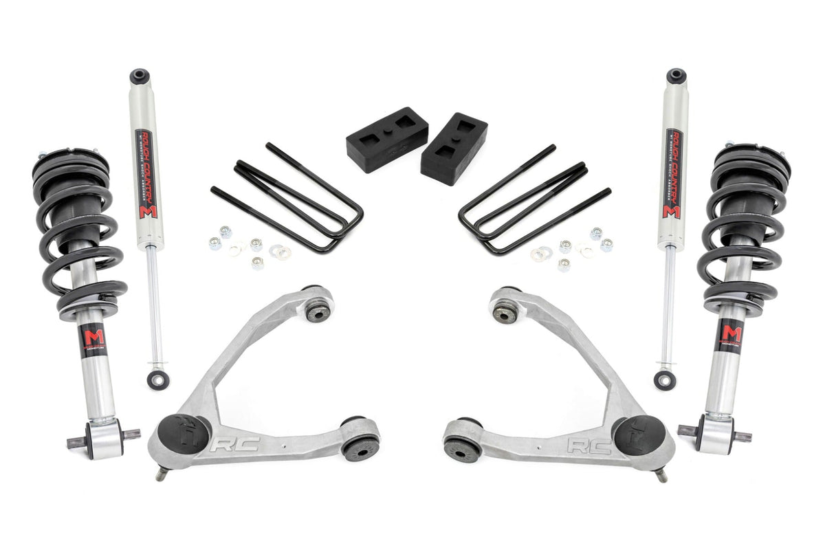 Rough Country 3.5 Inch Lift Kit Cast Steel M1 Strut Fits Chevy/GMC 1500 (07-13) 24640