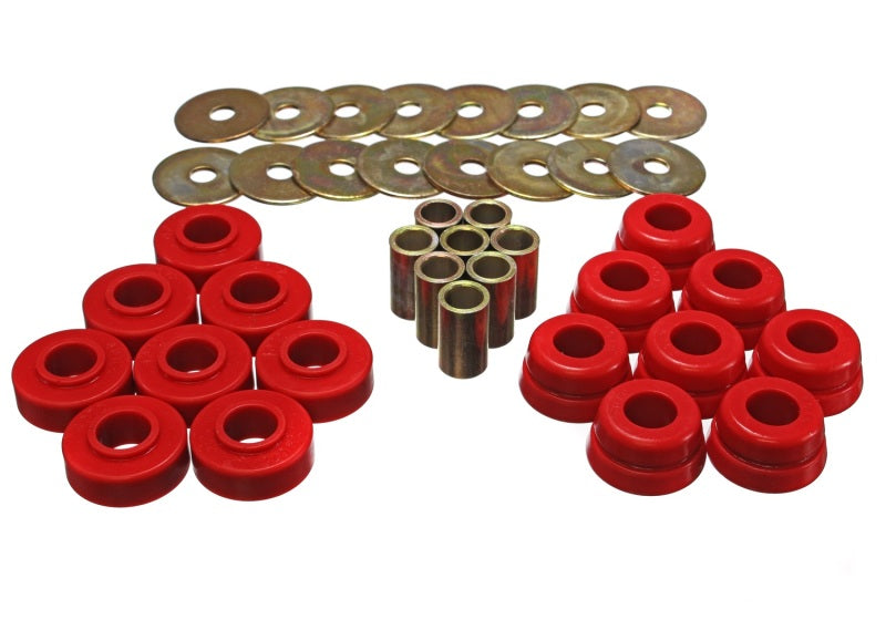 Energy Suspension Gm Body Mount Set W/Hardware Red 3.4126R