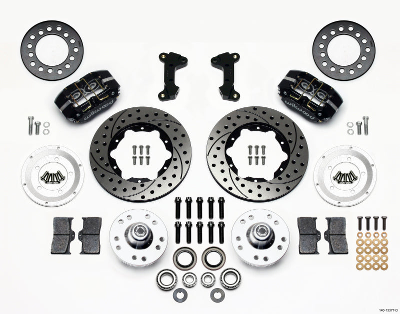 Wilwood Dynapro Dust-Boot Front Kit 11.00in Drilled 74-80 Pinto/Mustang II Disc Spindle only 140-13377-D