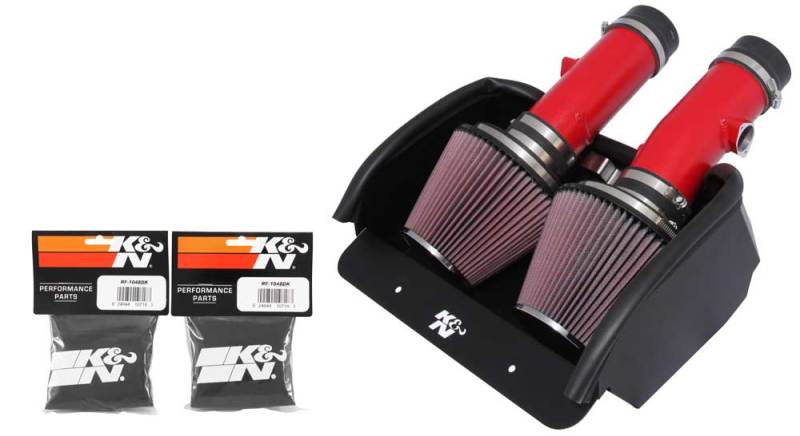 K&N 08 Compatible with Dodge Viper 8.4L-V10 Red Typhoon Short Ram Intake 69-2527TTR