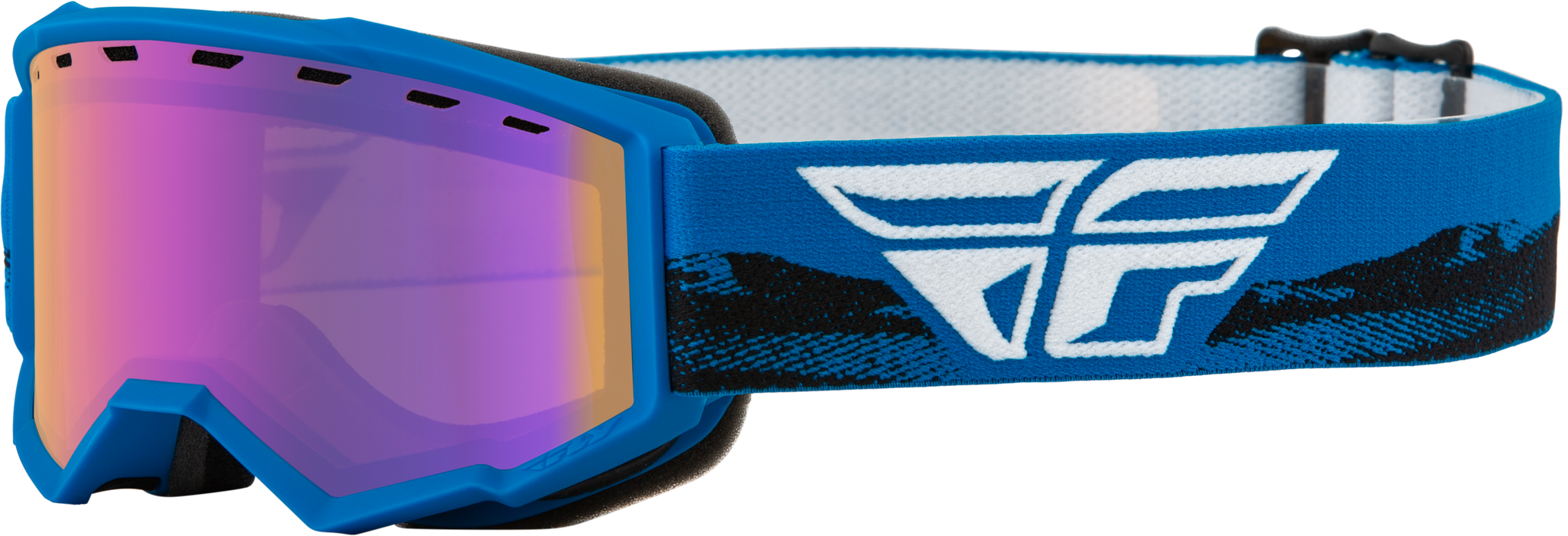 Fly Racing YOUTH FOCUS SNW GOGGLE BLU/BLK W/BLUE MIRROR/AMBER LENS