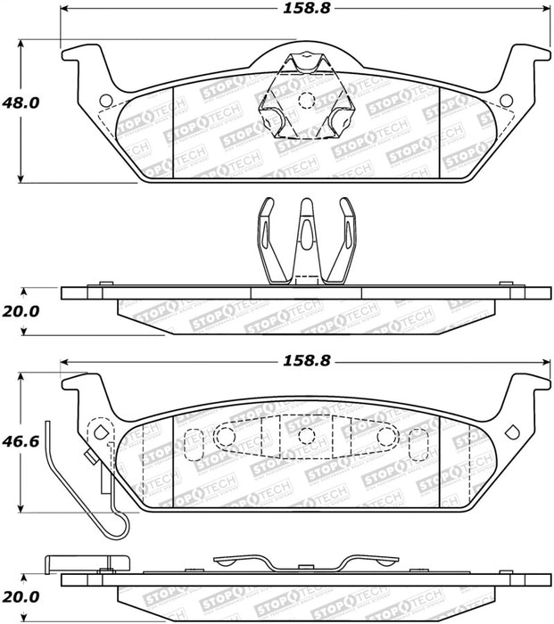 StopTech Street Brake Pads 308.0963