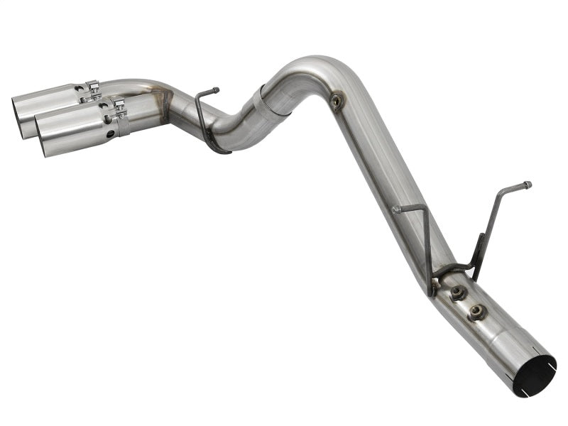 aFe Victory Series 4in 409-SS DPF-Back Exhaust w/ Dual Polished Tips 2017 GM Duramax V8-6.6L(td) L5P 49-44089-P