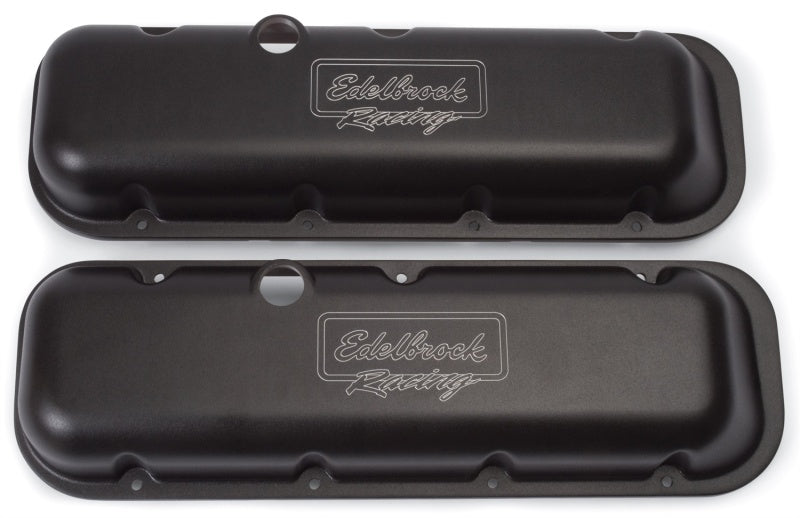 Edelbrock Valve Cover Victor Series Chevrolet 1965 and Later 396-502 V8 Low Black 41813