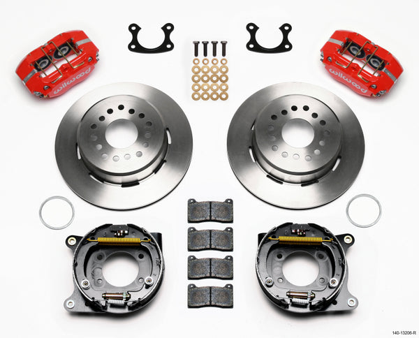 Wilwood Dynapro Dust-Boot P/S Park Brake Kit Red Small Ford 2.50in Offset 140-13206-R