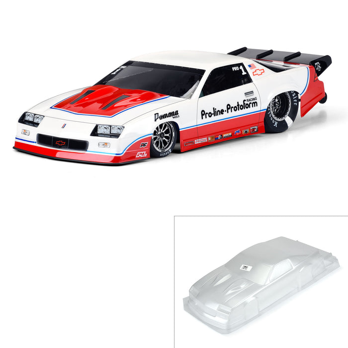 Pro-Line Racing 1/10 1985 Chevrolet Camaro IROC-Z Clear Body Drag Car PRO356400 Car/Truck Bodies wings & Decals