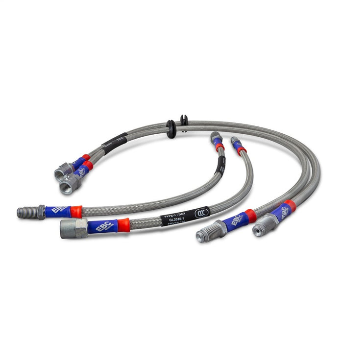 EBC 10-14 Ford Mustang (5th Gen) 3.7L Stainless Steel Brake Line Kit BLA7123-4L