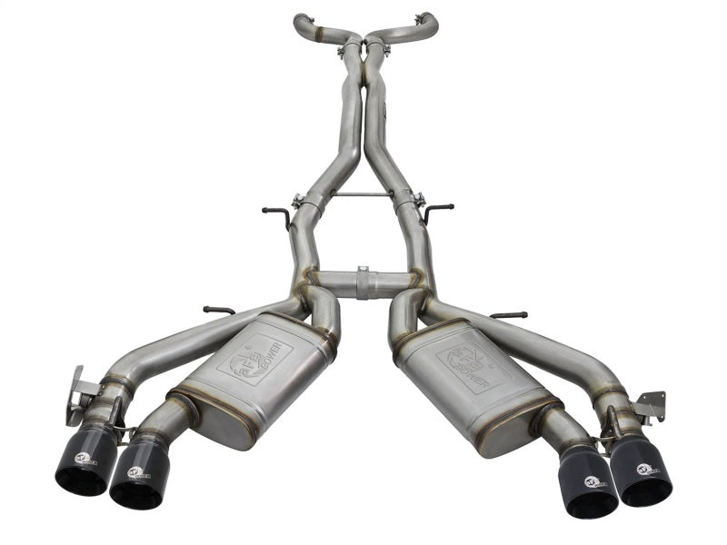 aFe MACHForce XP 3in 304 SS Cat-Back Dual Exhaust w/ Black Tips 16-17 Chevy Camaro SS V8-6.2L 49-34069-B