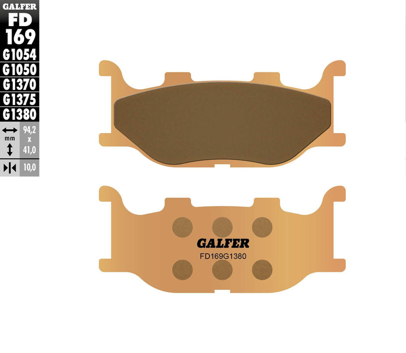 Galfer HH Sintered Brake Pads (Front G1380) Compatible With 09-17 YAMAHA FZ6R