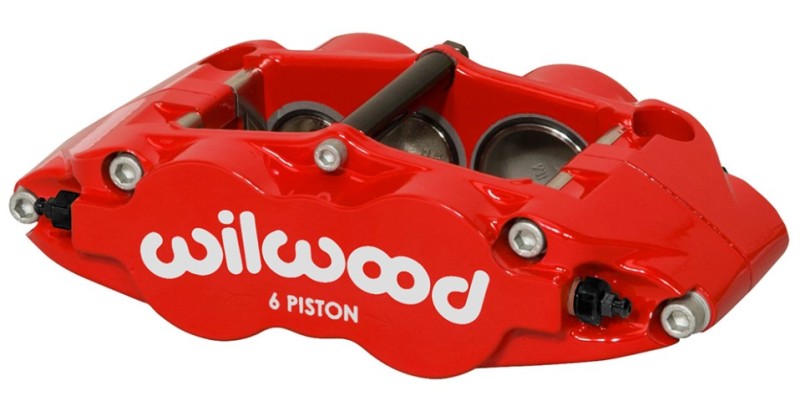 Wilwood Caliper Forged Narrow Superlite L/H FNSL6R-DS Dust Seal 1.62/1.12 1.10in Rotor Width Red 120-14437-RD