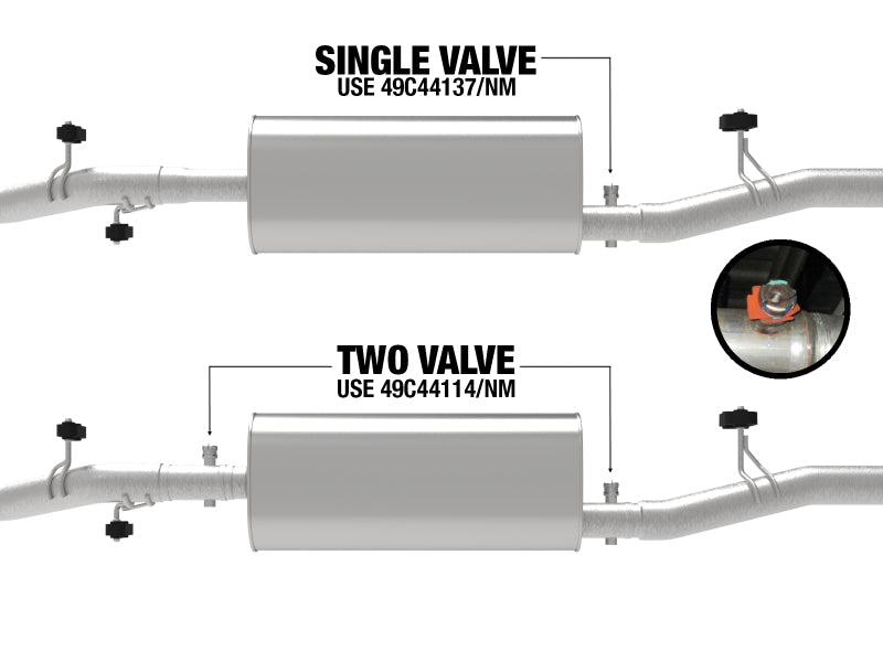 aFe 20-21 GM Trucks (V8-6.2L) 409 Stainless Steel Muffler Delete Pipe 49C44137NM