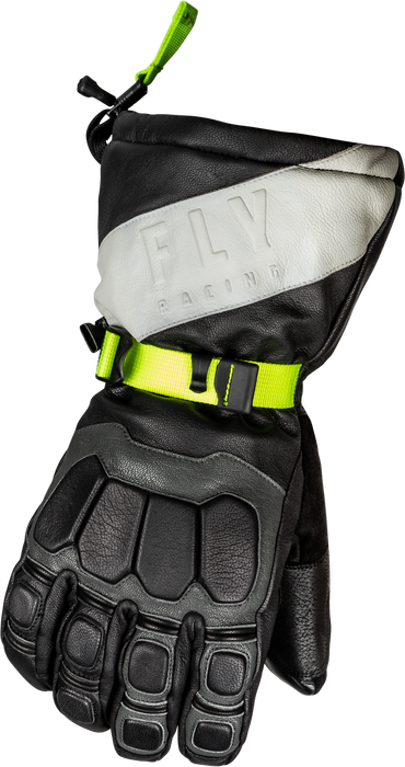 Fly Racing 2023 Snow Glacier Glove (Black/Grey/Hi-Vis, Medium)