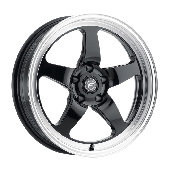 Forgestar D5 Drag 18x5.0 / 5x114.3 BP / ET-23 / 2.125in BS Gloss Black Wheel F0918C067N23