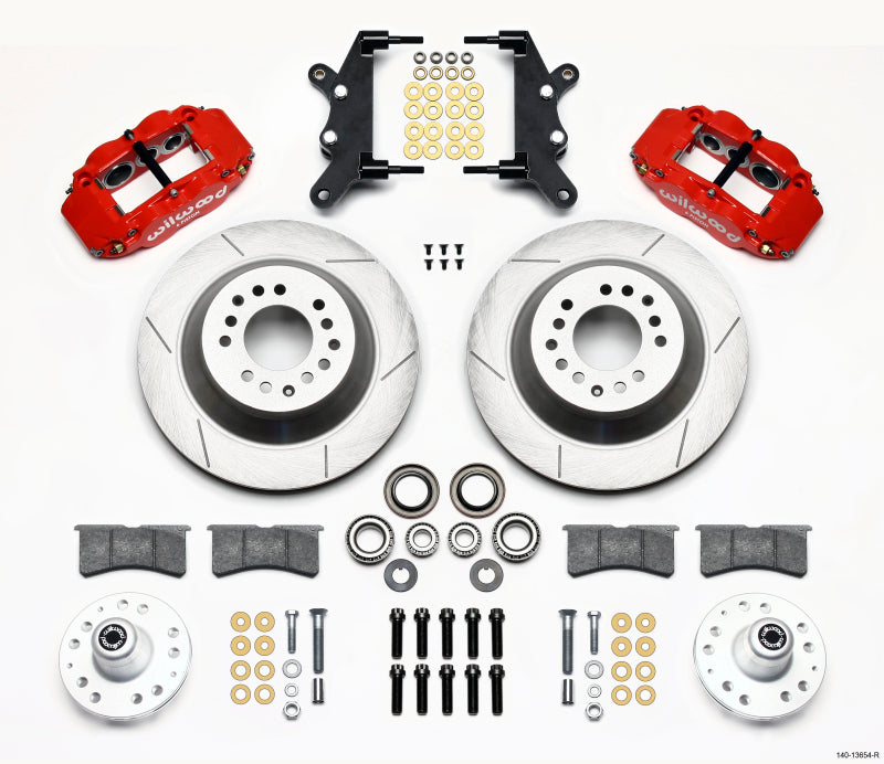 Wilwood Narrow Superlite 6R Front Hub & 1PC Rtr Kit 12.88in-Red 60-68 Ford / Mercury Full Size 140-13654-R