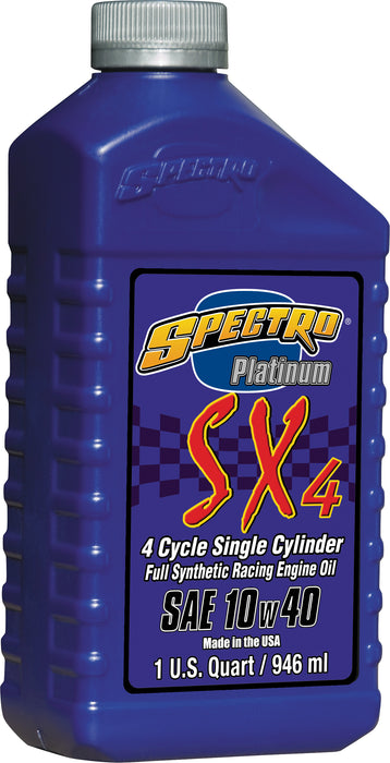 Spectro R.SPSX414 SX4 Platinum 10w40 Full Synthetic Racing Oil, 1 Quart