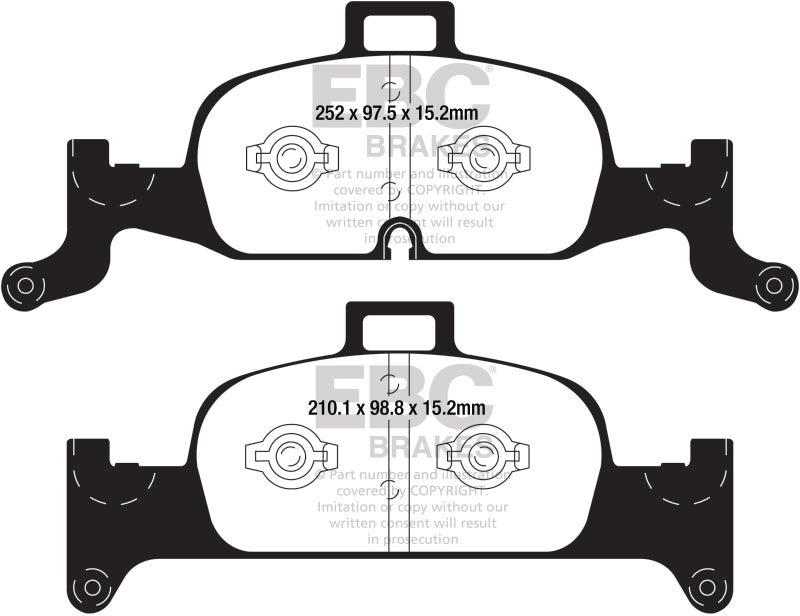 EBC 2018+ Audi A4 Allroad Quattro 2.0L Turbo Redstuff Front Brake Pads DP32290C